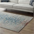 Distressed Contemporary Floral Lattice 8x10 Area Rug