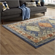 Atzi  Distressed Southwestern Diamond Floral 8x10 Area Rug in Multicolored