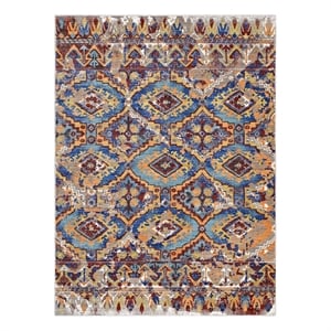 Centehua Distressed Southwestern Aztec 8x10 Area Rug in Multicolored