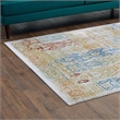 Solimar Distressed Southwestern Aztec 8x10 Area Rug in Multicolored