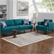 Solimar Distressed Southwestern Aztec 8x10 Area Rug in Multicolored