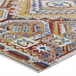Florita Distressed Southwestern Aztec 4x6 Area Rug in Multicolored