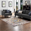 Florita Distressed Southwestern Aztec 4x6 Area Rug in Multicolored