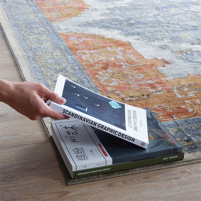 Citlali Distressed Southwestern Aztec 8x10 Area Rug in Multicolored