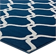 Beltara Chain Link Transitional Trellis 8x10 Area Rug in Moroccan Blue and Ivory