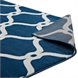 Beltara Chain Link Transitional Trellis 8x10 Area Rug in Moroccan Blue and Ivory