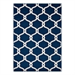 Beltara Chain Link Transitional Trellis 8x10 Area Rug in Moroccan Blue and Ivory
