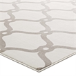 Beltara Chain Link Transitional Trellis 8x10 Area Rug in Beige and Ivory