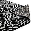 Frame Transitional Moroccan Trellis 5x8 Area Rug in Black and White