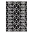 Frame Transitional Moroccan Trellis 5x8 Area Rug in Black and White