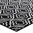 Frame Transitional Moroccan Trellis 5x8 Area Rug in Black and White