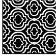 Frame Transitional Moroccan Trellis 8x10 Area Rug in Black and White