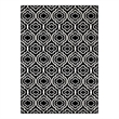 Frame Transitional Moroccan Trellis 8x10 Area Rug in Black and White
