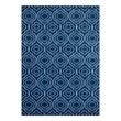 Frame Transitional Moroccan Trellis 5x8 Area Rug in Moroccan Blue and Light Blue