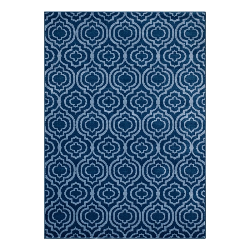 Frame Transitional Moroccan Trellis 8x10 Area Rug
