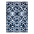 Frame Transitional Moroccan Trellis 5x8 Area Rug in Morcoccan Blue and Ivory