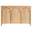 Appia 3-Door Arched Door Sideboard Storage Cabinet in Oak
