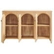 Appia 3-Door Arched Door Sideboard Storage Cabinet in Oak