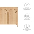 Appia 3-Door Arched Door Sideboard Storage Cabinet in Oak