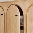 Appia 3-Door Arched Door Sideboard Storage Cabinet in Oak