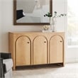 Appia 3-Door Arched Door Sideboard Storage Cabinet in Oak