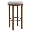 Fable Boucle Fabric Bar Stools - Set of 2 in Walnut Taupe