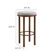 Fable Boucle Fabric Bar Stools - Set of 2 in Walnut Taupe