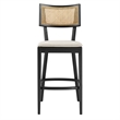 Caledonia Wood Bar Stools - Set of 2 in Black Beige