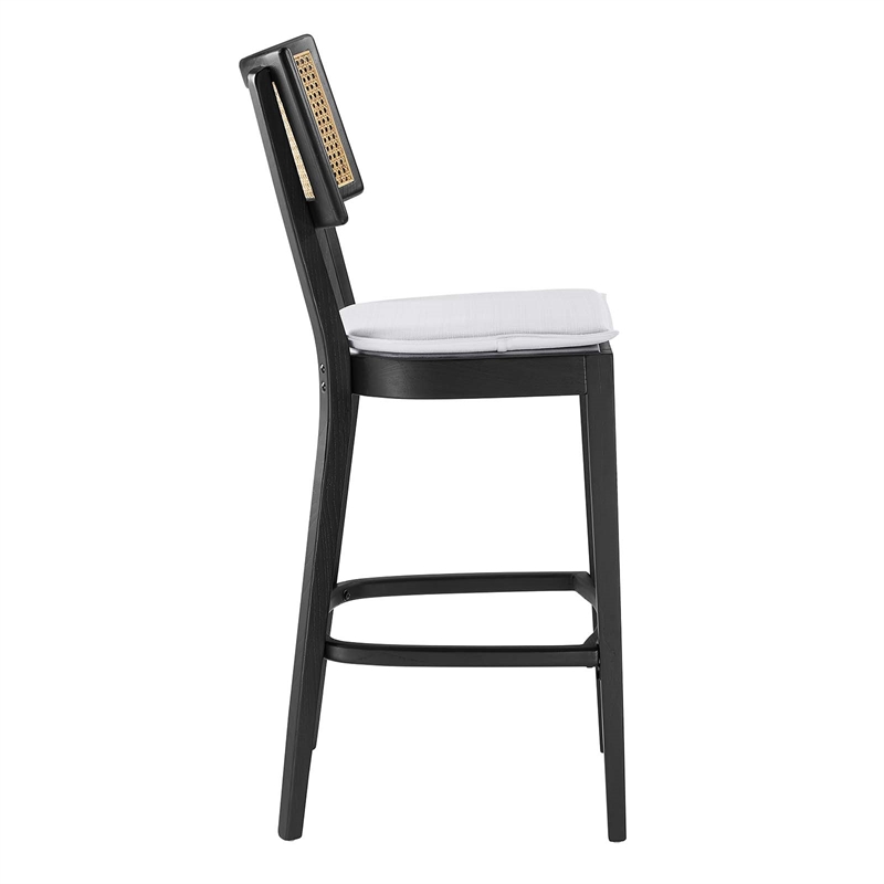 Caledonia Wood Bar Stools - Set of 2 in Black White