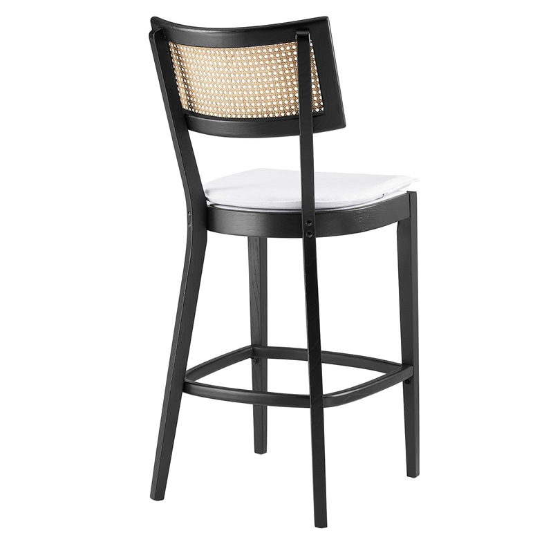 Caledonia Wood Bar Stools - Set of 2 in Black White