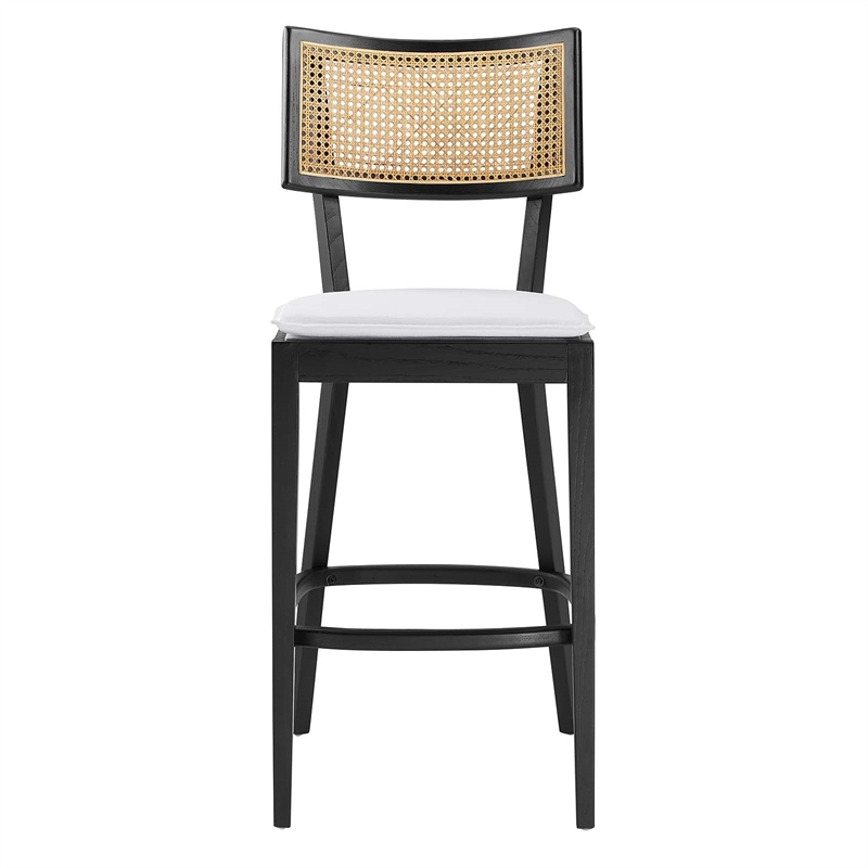 Caledonia Wood Bar Stools - Set of 2 in Black White