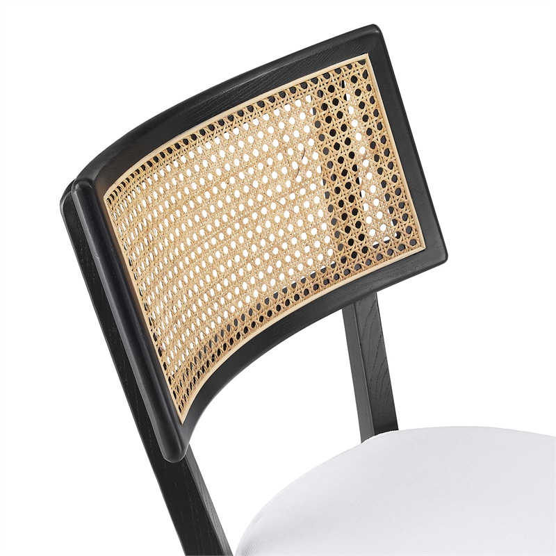 Caledonia Wood Bar Stools - Set of 2 in Black White