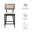 Caledonia Wood Counter Stools - Set of 2 in Black Beige