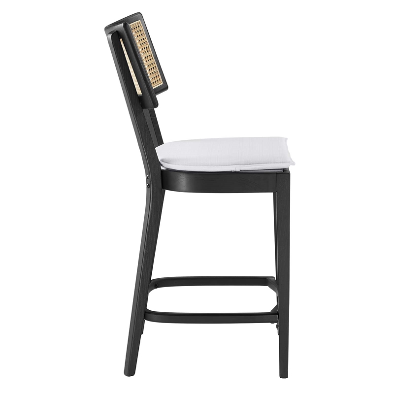 Caledonia Wood Counter Stools - Set of 2 in Black White