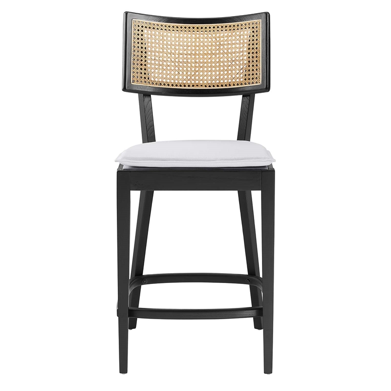 Caledonia Wood Counter Stools - Set of 2 in Black White