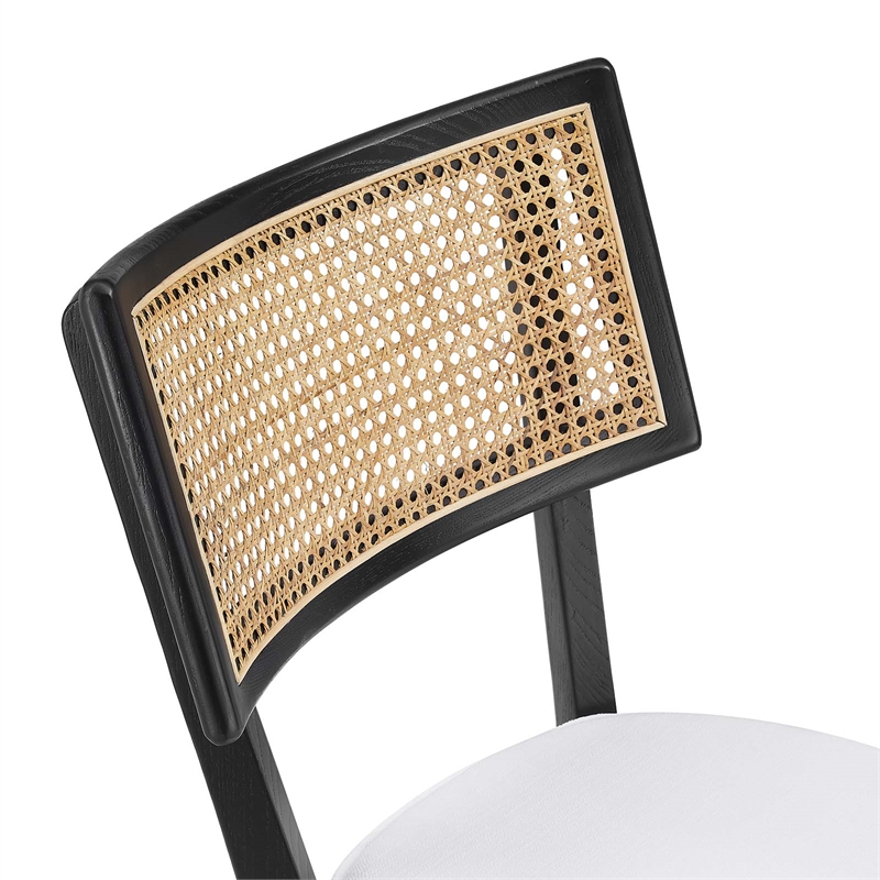 Caledonia Wood Counter Stools - Set of 2 in Black White