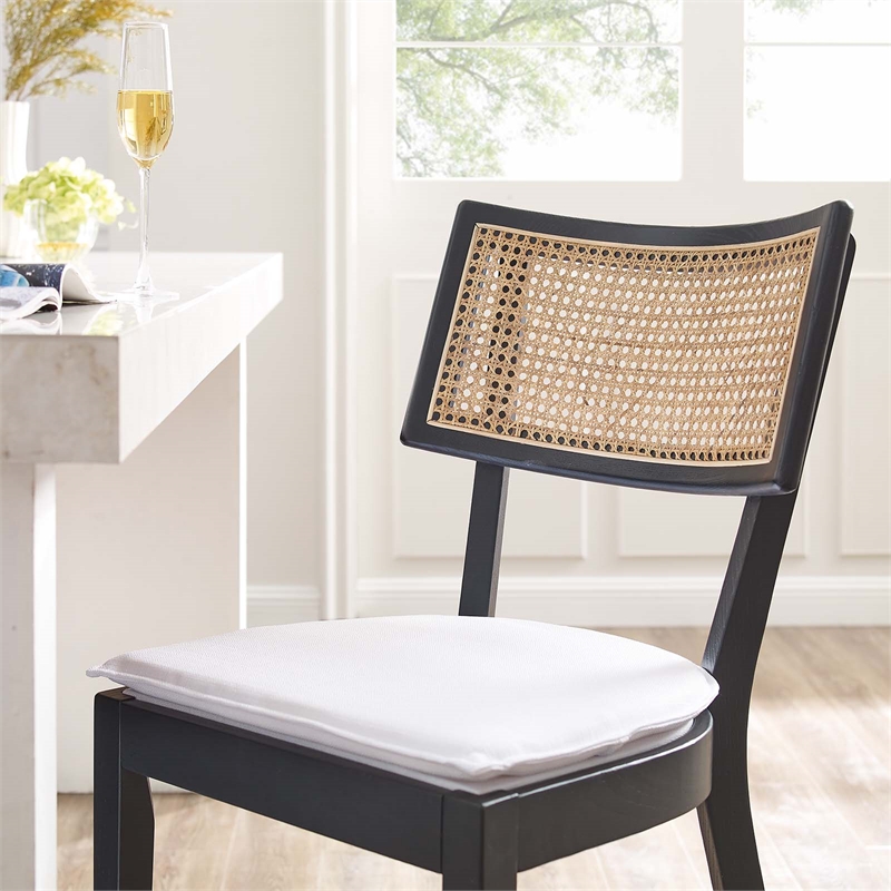 Caledonia Wood Counter Stools - Set of 2 in Black White