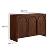 Appia 3-Door Arched Door Sideboard Storage Cabinet in Walnut
