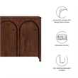 Appia 3-Door Arched Door Sideboard Storage Cabinet in Walnut