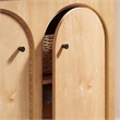 Appia 2-Door Arched Door Storage Cabinet in Oak