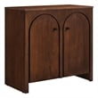 Appia 2-Door Arched Door Storage Cabinet in Walnut