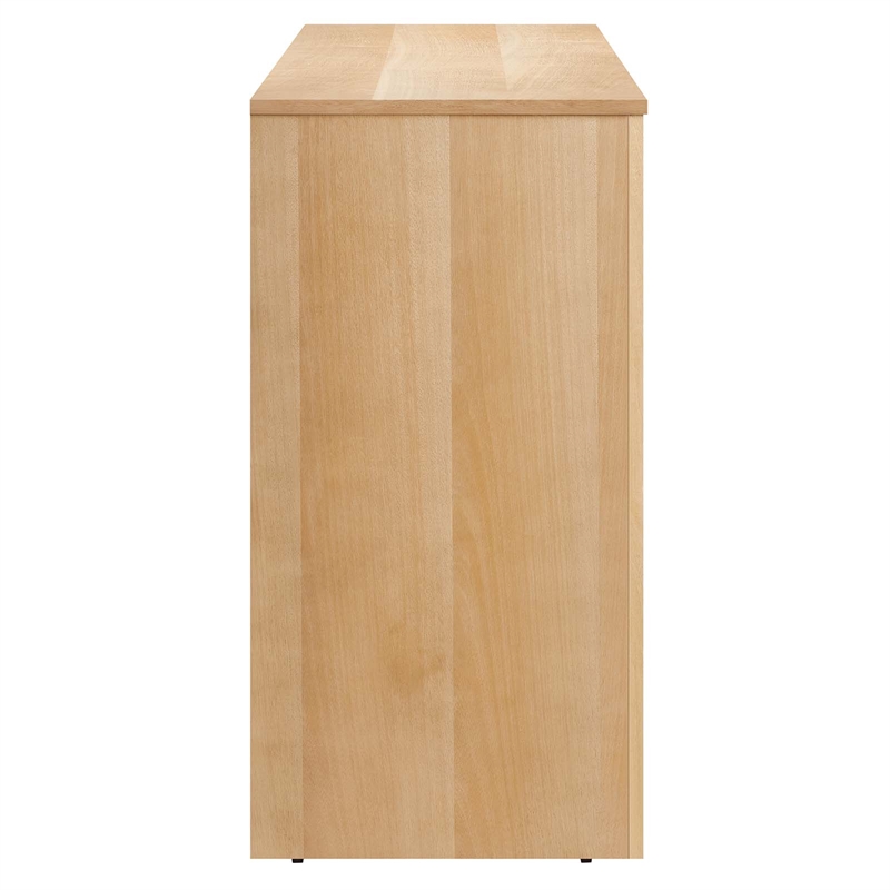 Appia Wood Grain 4-Door Sideboard Storage Cabinet in Oak