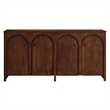 Appia Wood Grain 4-Door Sideboard Storage Cabinet in Walnut
