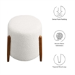 Riven Upholstered Boucle Fabric Ottoman in Cloud