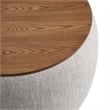 Perla Upholstered Fabric Storage Ottoman in Heathered Weave Wheat