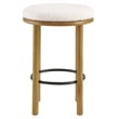 Fable Boucle Fabric Counter Stools - Set of 2 in Oak Ivory