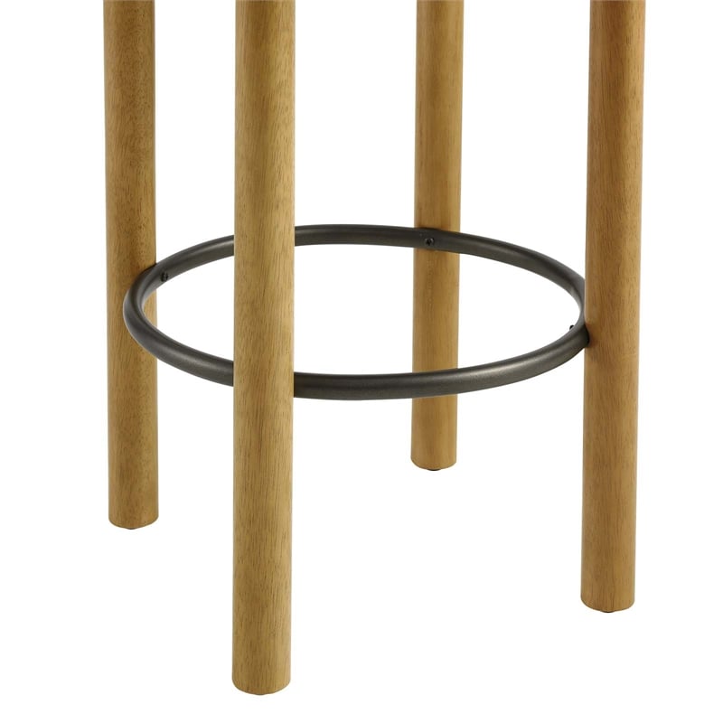Fable Boucle Fabric Counter Stools - Set of 2 in Oak Ivory