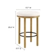 Fable Boucle Fabric Counter Stools - Set of 2 in Oak Ivory