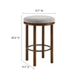 Fable Boucle Fabric Counter Stools - Set of 2 in Walnut Taupe