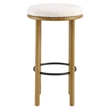 Fable Boucle Fabric Bar Stools - Set of 2 in Oak Ivory